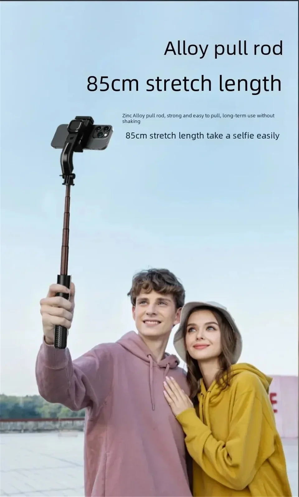 Bluetooth Handheld Gimbal Stabilizer Mobile Phone Selfie Stick Aluminum Alloy Adjustable Tripod for Smartphone Live
