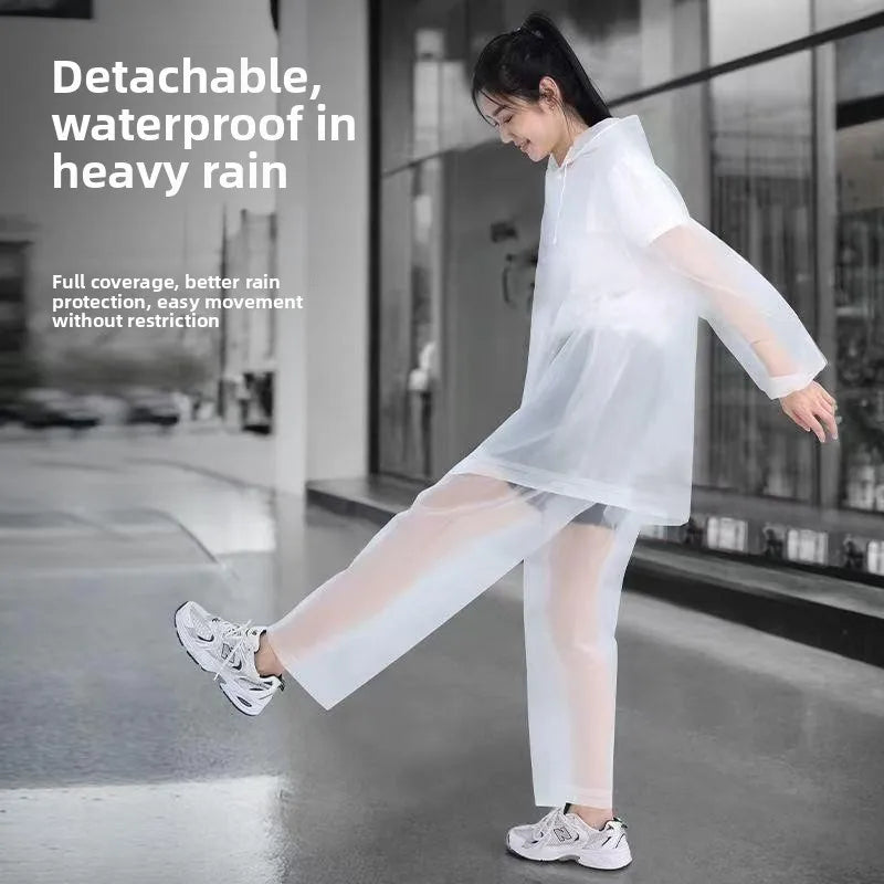 Adult Waterproof Cycling Rain Suit with Separate Rain Pants