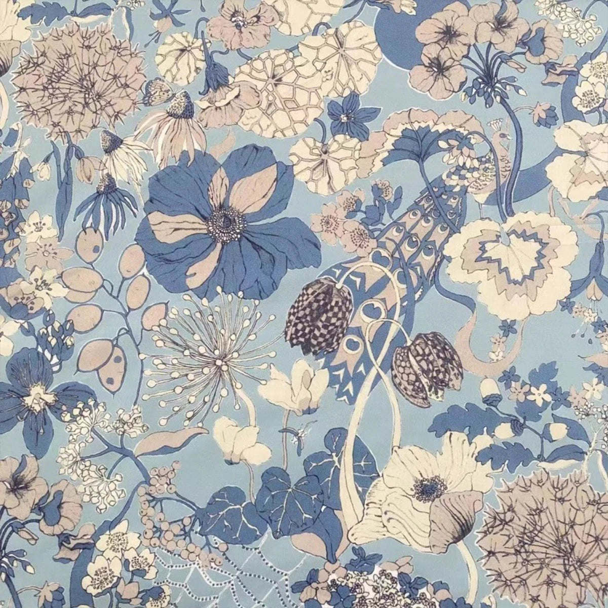 1M 80s 100% Cotton Like 2025 Liberty Moonlight Garden tana lawn cotton Fabric DIY handmade Sewing Dress Clothing Designer cloth