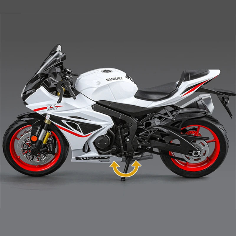 Diecast Suzuki GSX 1000R Racing Motorcycle Model 1 to 9 Scale