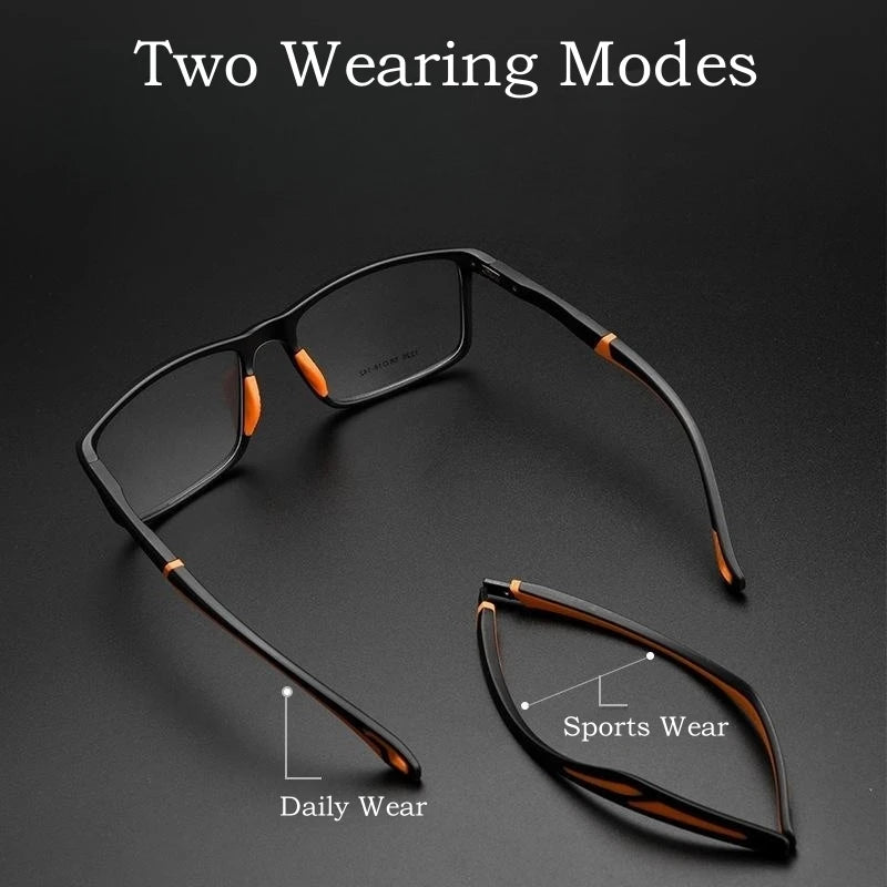 Fashion Ultra-light Flexible TR90 Basketball Eyewear Square Optical Prescription Sports Glasses Frame Men and Women