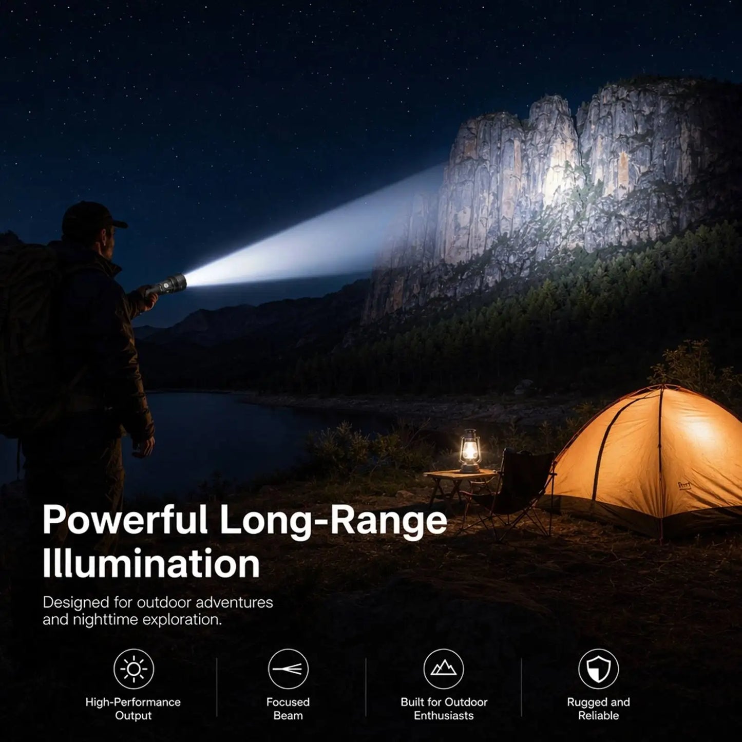 60W High Power Rechargeable LED Flashlight