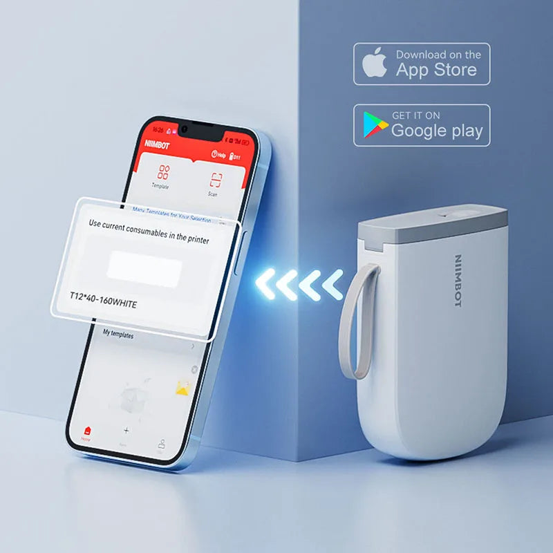 D11 Mini Label Printer 300DPI, Bluetooth Wireless Inkless Sticker Maker, Portable Label Machine for Name Tags, Kitchen & Home