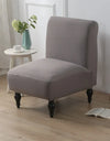 Stretch Armless Accent Chair Cover Single Short Back Sofa Covers Solid Color Anti-dirt Chair Slipcover Removable Sofa Protector