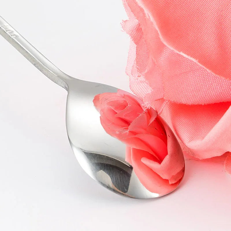 Stainless Steel Feather Spoon, Creative Coffee and Dessert Spoon, Elegant Design for Tea, Ice Cream, Decorative Kitchen Utensils