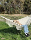 Hammock Large Brazilian Macrame Fringe Double Deluxe Hammock Swing Net Chair Outdoor Hanging Hammock Swings