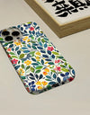 Flower Flora Green Leafs 2 in 1 Phone Case for iPhone 16 15 Pro Max 16 Plus Double Deck Shockproof Protective Cover