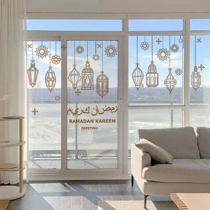 Eid Window Stickers Ramadan Decoration Eid Mubarak Decor