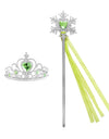 Kids Rhinestone Tiara Crown and Magic Wand with Glitter Crystal Head Hoop Jewelry Hair Accessories for Girls Teens Birthday Gift