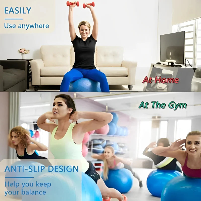 45CM-95CM Yoga Pilates Soft Big Ball Gym For Fitness Workout Exercise Balls Thickened Explosion-Proof Home Pvc Equipment