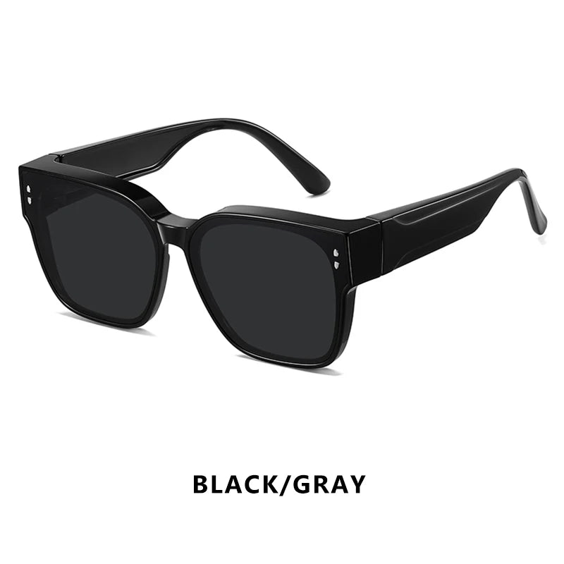 Fit Over Polarized Sunglasses UV400 Anti-Glare Driving Eyewear for Prescription Glasses Men Women