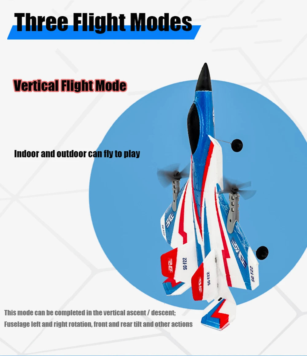 RC Plane F22 Stunts Plane 2.4G Radio Control Glider Remote Control 3D Plane Glider Airplane EPP Foam Boys Toys for