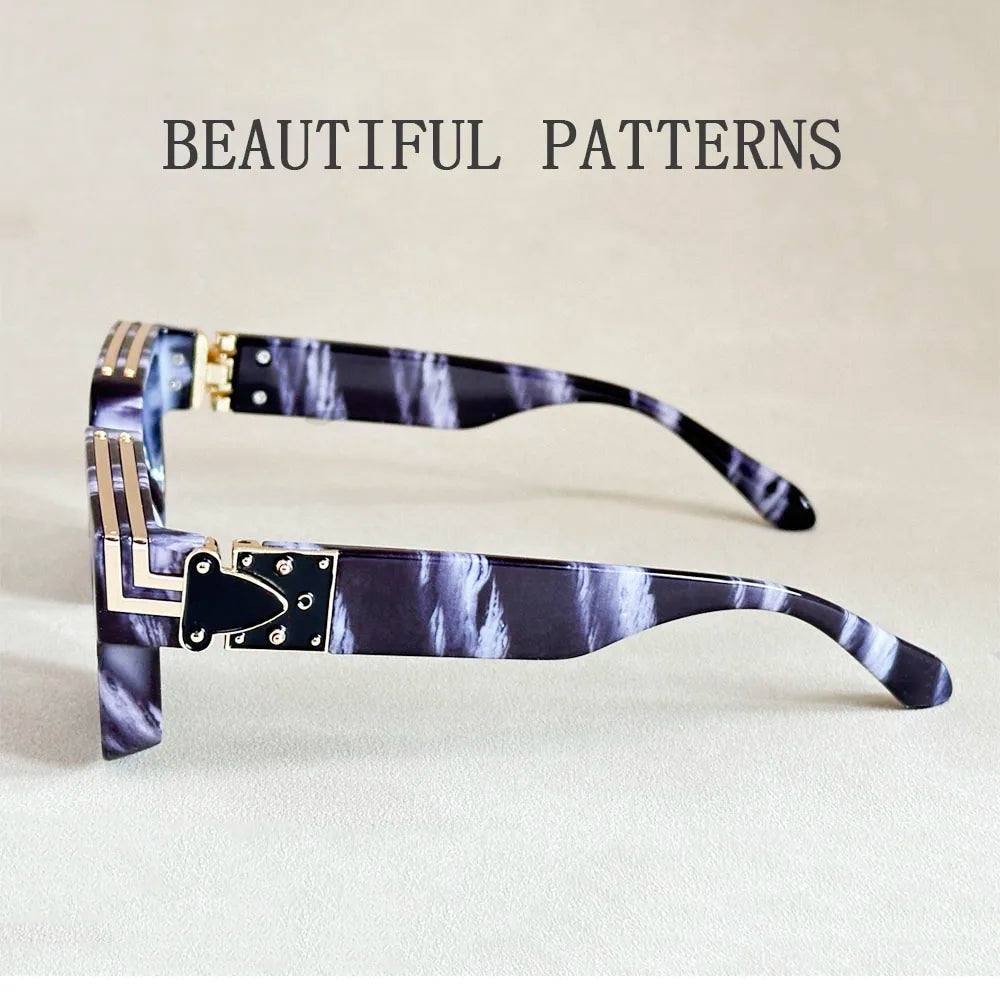 Retro Square Millionaire Sunglasses With UV400 Protection