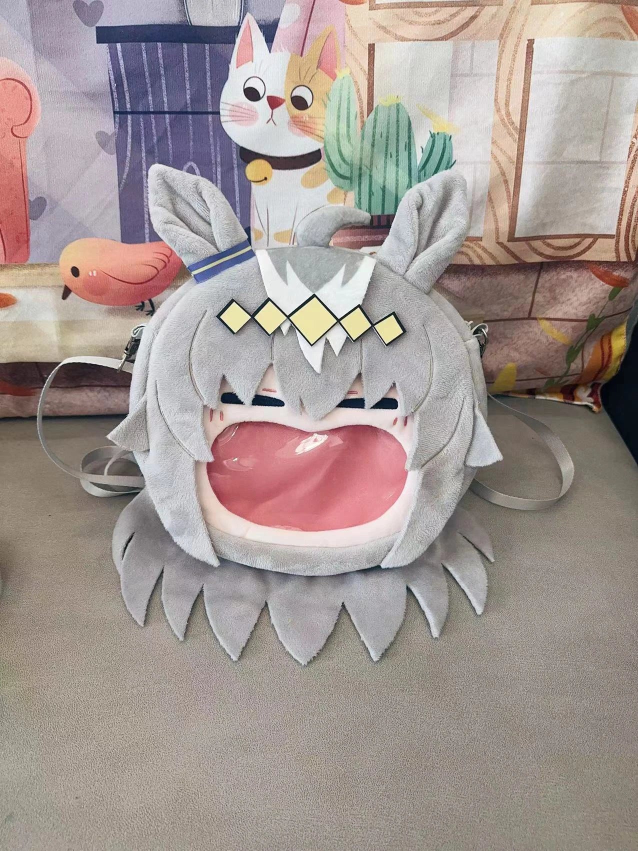 Anime Character Plush Itabag Backpack Soft Shoulder Bag