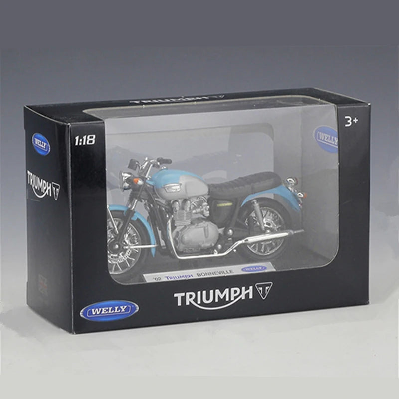 Diecast Triumph Bonneville 2002 Motorcycle Model 1 to 18 Scale