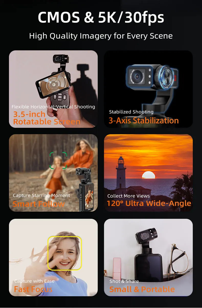 4K Action Camera with 2.33 Inch Touch Screen 5G WiFi HDR and 30M Waterproof Housing