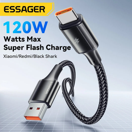 120W 6A USB Type-C Fast Charging Cable