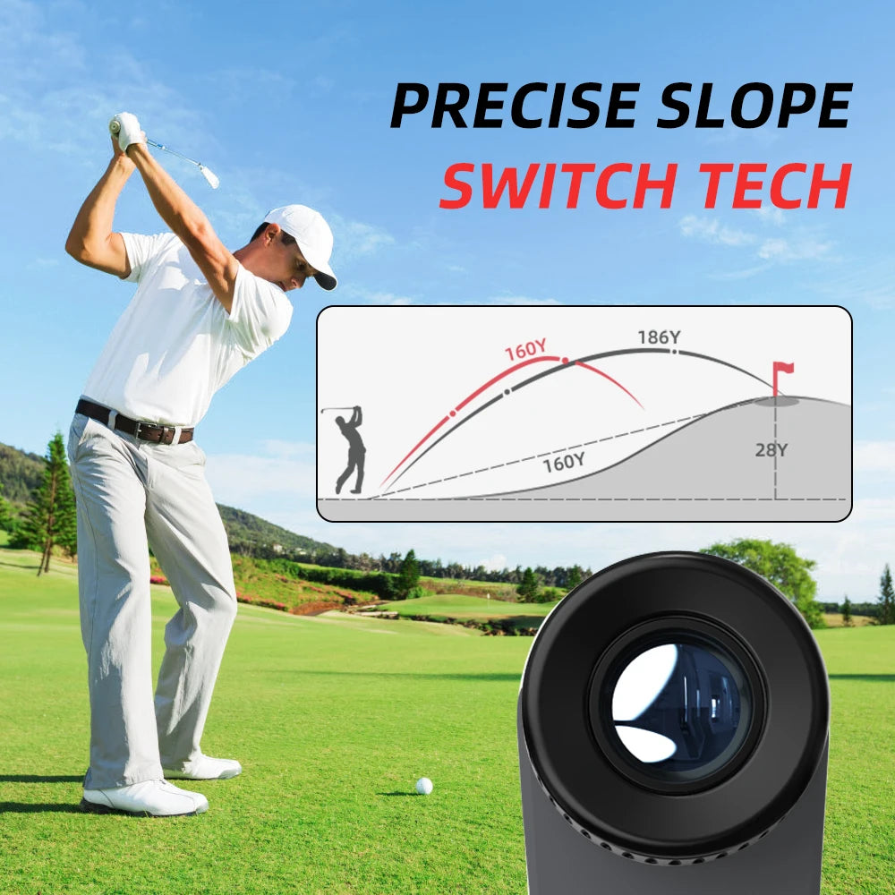 Golf Laser Rangefinder Outdoor Sport 6X Magnification Range Finder Monoculars Telescop Professional Golf Distance Meter