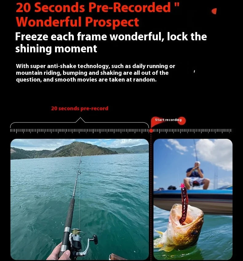 5K Magnetic Action Camera with Dual Touch Screen 4K60FPS 6-Axis EIS Waterproof Sports Camera for Cycling Vlog