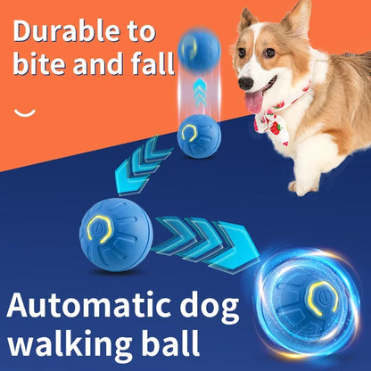 Smart Dog Toy Ball Electronic Interactive Pet Toy Moving Ball USB Automatic Moving Bouncing for Puppy