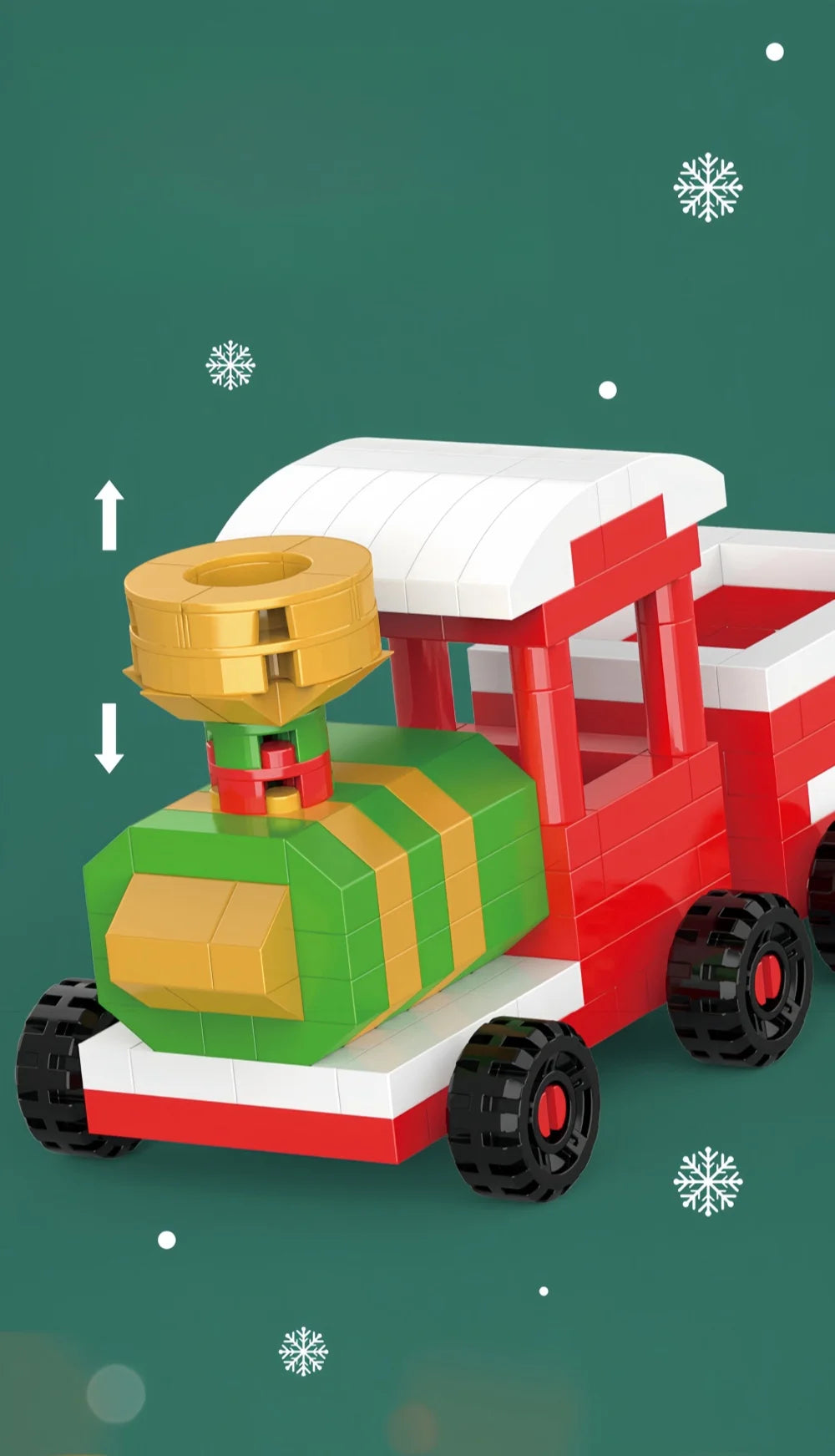 Knew Built Christmas Micro Mini Building Blocks Toys - Santa Claus, Christmas Tree, Reindeer, Snowman Elements - Perfect Gifts