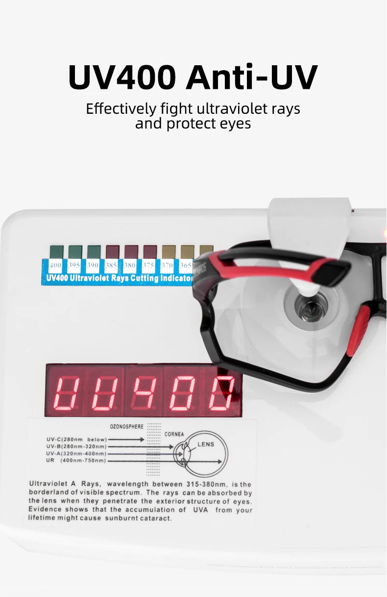 Photochromic Bicycle Glasses UV400 Goggle Large Frame Men Women Sports Bike Eyewear Sungless Adjustable Cycling Glasses