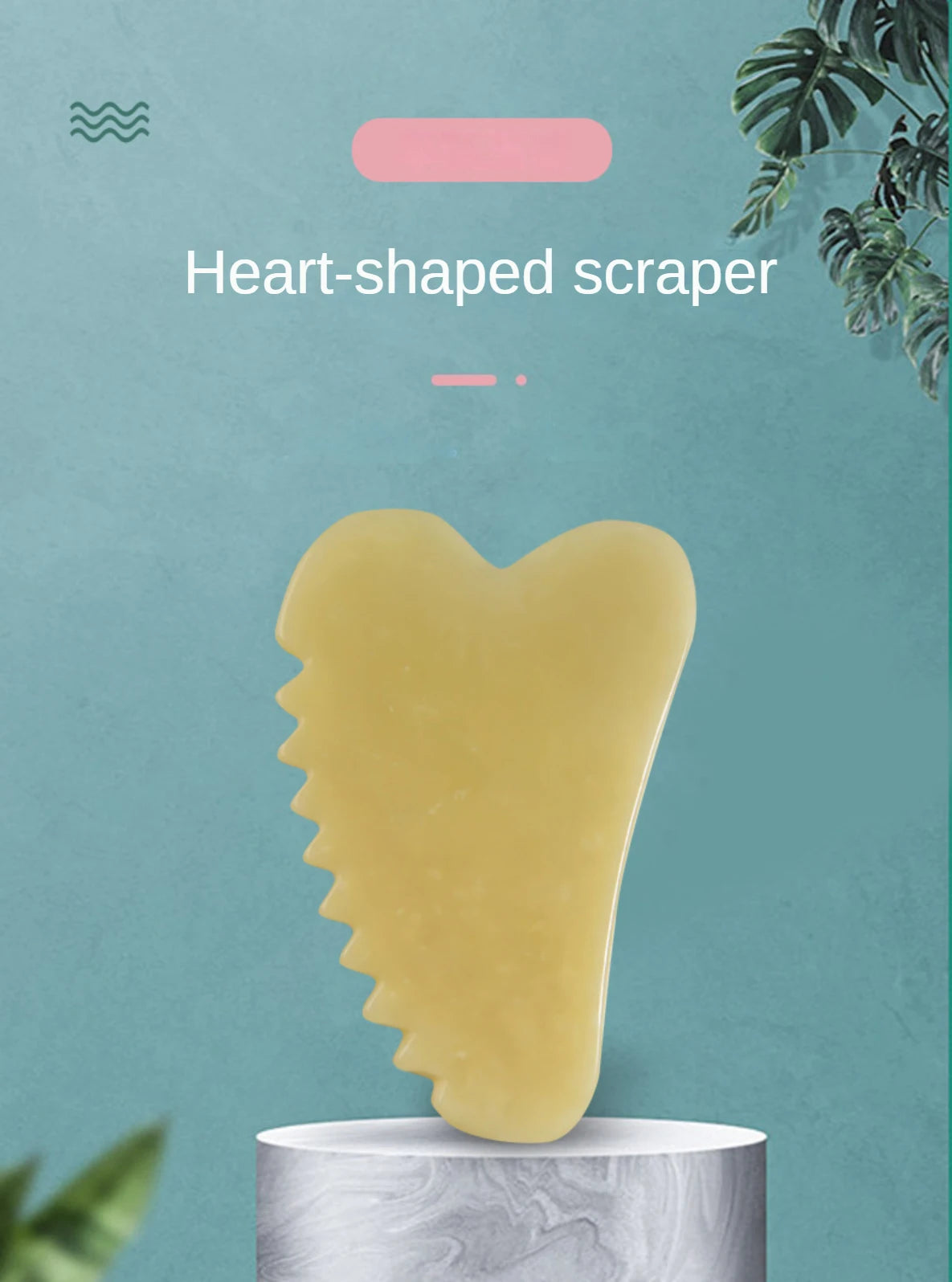 Jade Stone Gouache Scraper Sawtooth Gua Sha Massage Tools For Body Meridian Scraping Face Lifting Slimming Skin Detox Beauty SPA