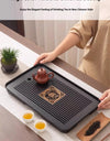 Bamboo Tea Tray Portable Dishes Rectangle Tea Ceremony Chaban Tea Chaban Tea Table Dual Purpose Drainage Water Storage