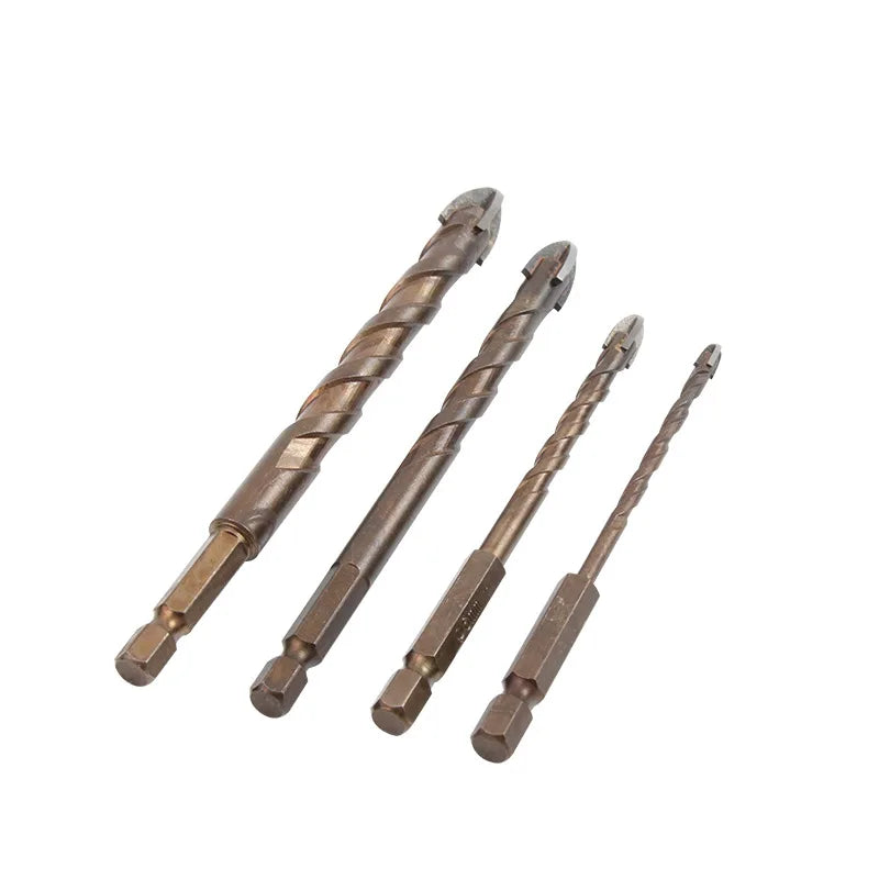 Cross Hex Tile Bits Glass Ceramic Concrete Hole Opener Alloy Triangle Drill Size 3/4/5/6/8/10/12 mm