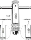 Adjustable Silver T-Handle Ratchet Tap Holder Wrench with 5pcs M3-M8 3mm-8mm Machine Screw Thread Metric Plug T-shaped Tap