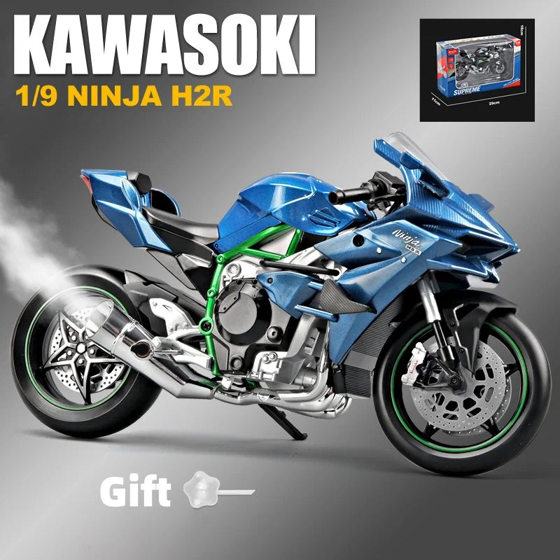 Diecast H2 H2R Sports Motorcycle Model 1 to 9 Scale