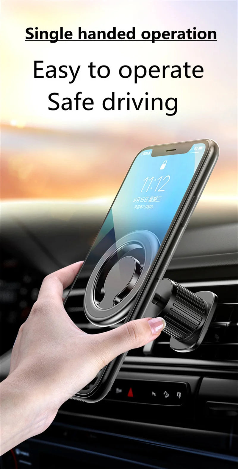 Car Phone Holder Stand Car Mount Support Mobile Bracket in Car For Macsafe iPhone 15 14 13 12 Samsung Xiaomi