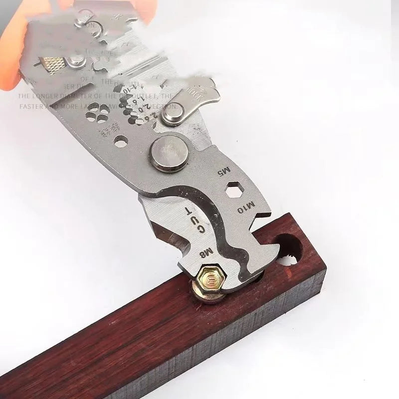 28 in 1 Multifunctional Wire Stripper Crimping Pliers Heavy Duty Stripping Pliers Cable Splitting Pulling Winding Cutting Peeler