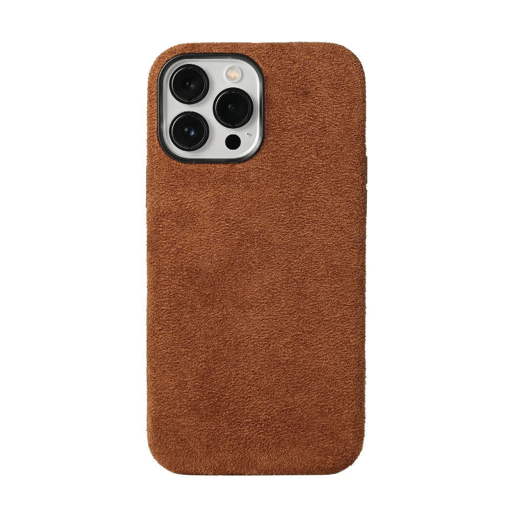 for Magsafe Case Soft Suede Fur Car Leather Phone Case for iPhone 14 Pro Max 14Pro 14 Plus  Back Cover