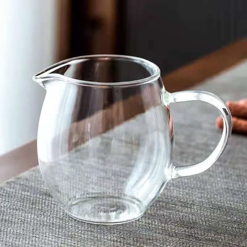 Heat Resisting Clear Glass Tea Pitcher Glass Tea Pot Fair Cup Cha Hai Chinese Kung Fu Tea Set Milk Glass Pitcher Coffee Pot