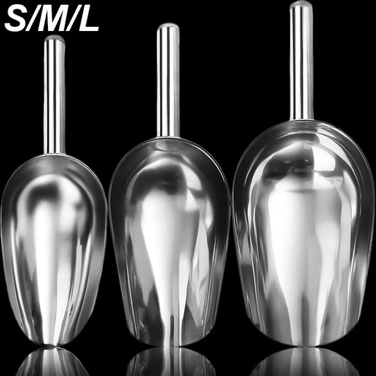 3/1Pcs Stainless Steel Ice Shovel Multi-use Grain Coffee Beans Scraper Candy Food Scoops Measuring Spoon Bar Kitchen Gadgets