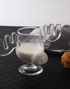 1/2pcs Reindeer Wine Glass Cocktail Juice Cup Clear Beer Mug Water Milk COFFE Whiskey Glasses Drinkware Shot Cups