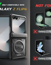 For Z Flip 7 FE/Z Flip 6 Cases Built-in  Ring Stand with Magsafe Full Coverage Hinge Protection Screen Protector Cover