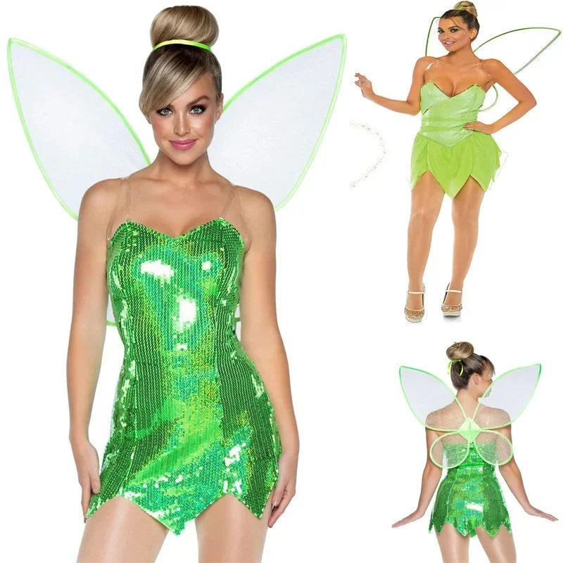 Costume Cos Dress Role Play Dress Up Cos Suit Female Cute Naughty Fairy Naughty Wings  Festival Party Rave Outfits Costume