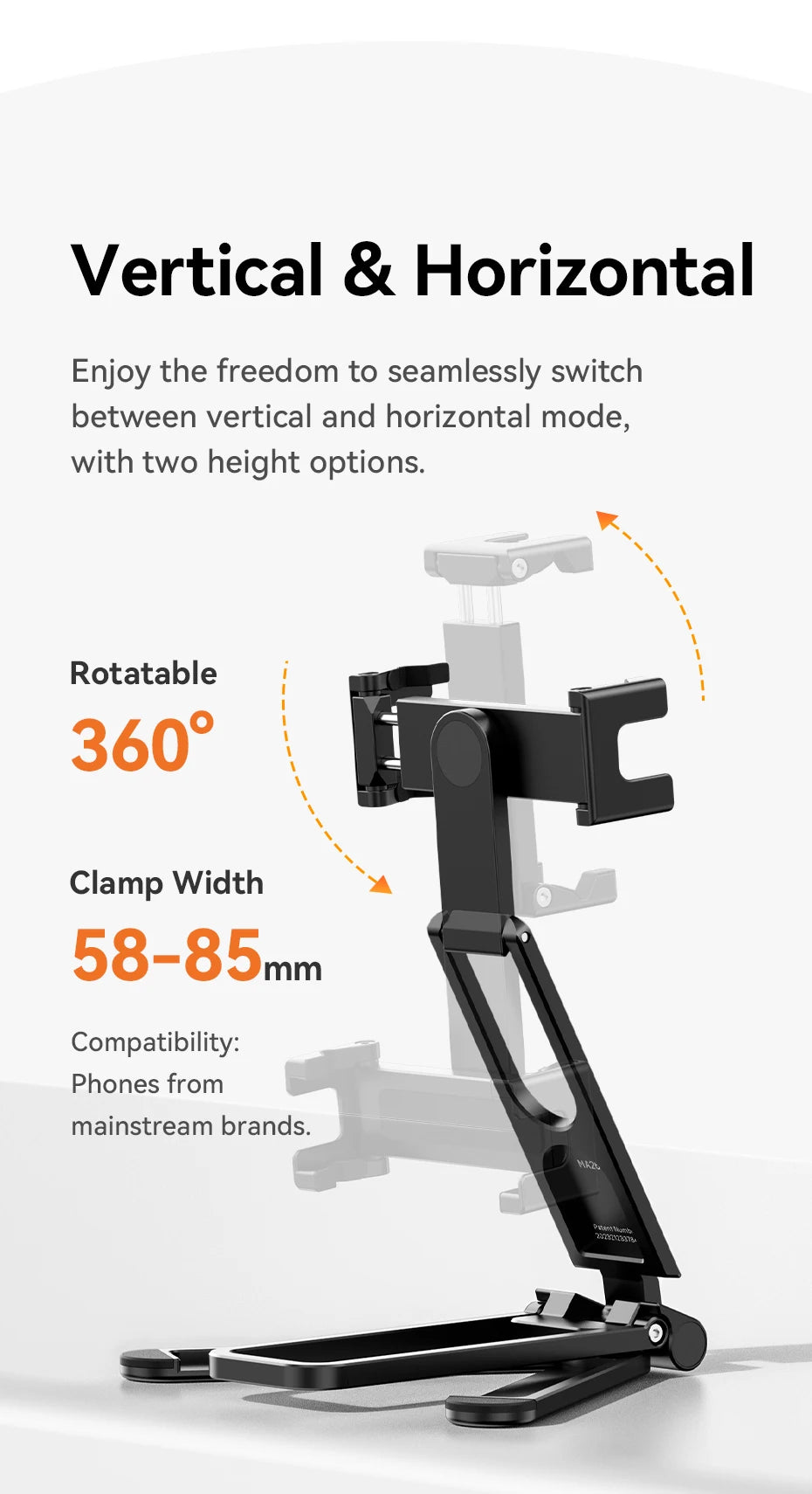 Foldable Phone Tripod Mini Pocket Tripod for Phone Vertical Horizontal Shooting Expansion Video Light Microphone