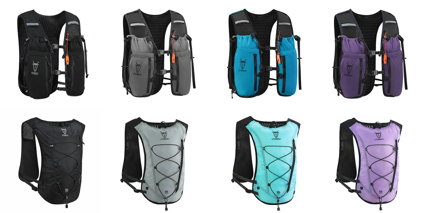 Trail Running Backpack 10L Ultra Lightweight Hydration Vest with 2L Water Bladder for Outdoor Hiking Cycling Marathon