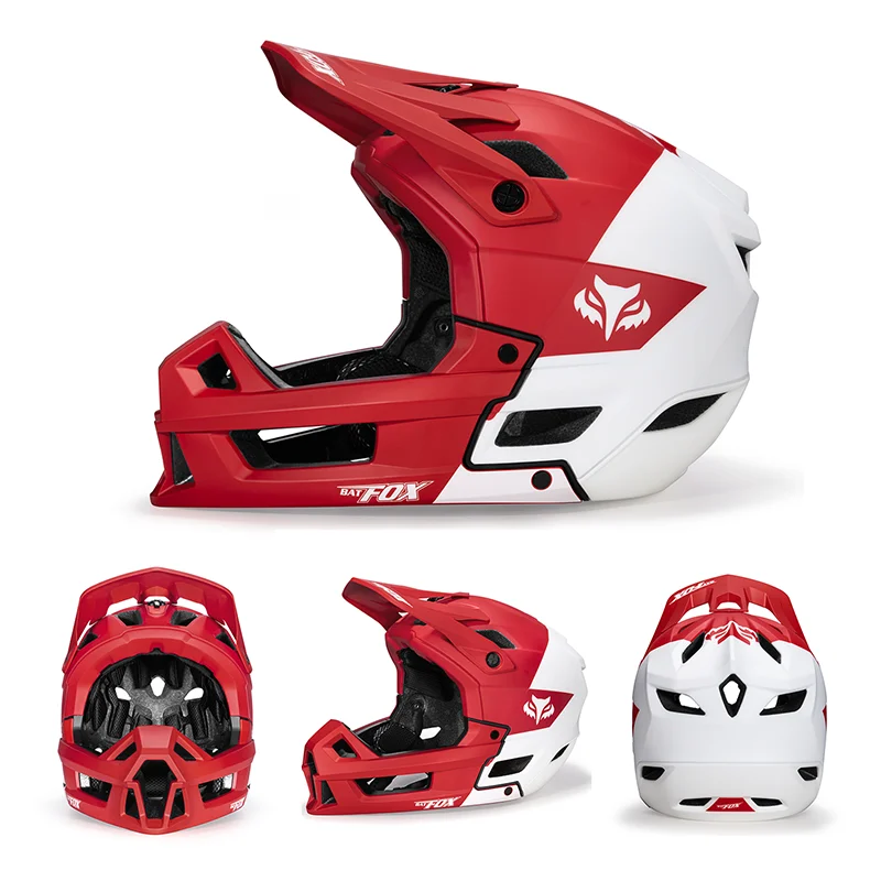 Off Road Full Face Mountain Bike Helmet With Adjustable Visor