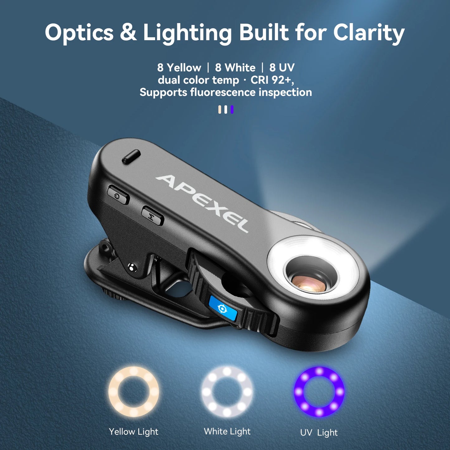 40X to 120X Smartphone Microscope Lens High Power Magnifier