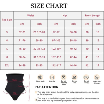 Women Slimming Body Shaper High Waist Thong Panty Shaper Tummy Control Panties Underpants G-String Briefs Slimming Underwear