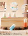 Baby Toys  Wooden Little Man Toy  Color Recognition Toy  Wooden Little Jumping Toy  Hand And Foot Coordination Toy Baby Gifts