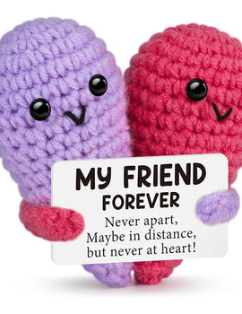 Cute Crochet Emotional Support Heart Hug Doll Desktop Ornament Funny Handwoven Kintted Heartshape Love Doll Home Room Decoration