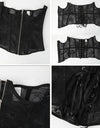 Women Lace Corset Belt Waist Corset Top Mesh Open Cup Lace Up Boned Bustier Underbust Corset Black Slimming Belt for Girl