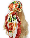 Retro Women Silk Scarf Bandanna Fashion Bohemian Pattern Square Hijab Lady Wrap Headband foulard muffler