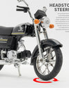 1/10 Scale Honda JiaLing JH-70 Alloy Classic Motorcycle Toys Diecast Simulation Metal Motorcycle Sound and Light Model