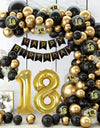 Black Gold Birthday Table Runner 30 50 Birthday Tablecloth Balloon Party Decoration For Home Backdrop Wedding Adult Anniversary